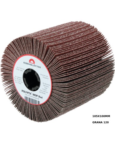 POLI-PTX - RUOTA LAMELLARE ABRASIVA ELASTICA 105X100MM GRANA 120