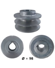PULEGGIA IN ALLUMINIO A 1 GOLA FORO 19mm D. 58