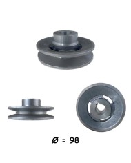 PULEGGIA IN ALLUMINIO A 1 GOLA FORO 19mm D. 98