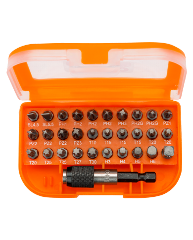 59/S31B - SET INSERTI ESAGONALI 1/4" PER VITE INTAGLIO SEMPLICE 31PZ