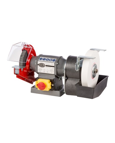 AL-200 - SMERIGLIATRICE COMBINATA DA BANCO CON MOLA AFFILATRICE AD ACQUA