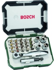 SET BIT DI AVVITAMENTO E CRICCHETTO CON BUSSOLE 26PZ
