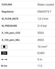 ERGOPLUS 500 - TORCIA SALDATURA MIG MAG RAFFREDDATA AD ACQUA 4MT